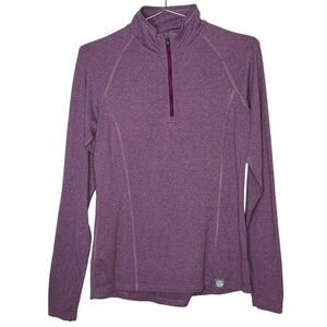 Rei Co-op Long Sleeve Quarter Zip Pullover Lightweight Base Layer Top Purple